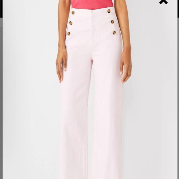Ann Taylor sculpting pocket, high-rise sailor crop jeans. Size 14 NWT - Picture 1 of 6